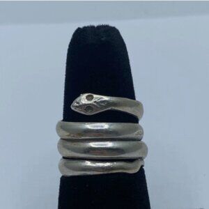 Vintage Sterling Silver Wrap-A-Round Serpent Size 5 1/2 Ring 7.3g